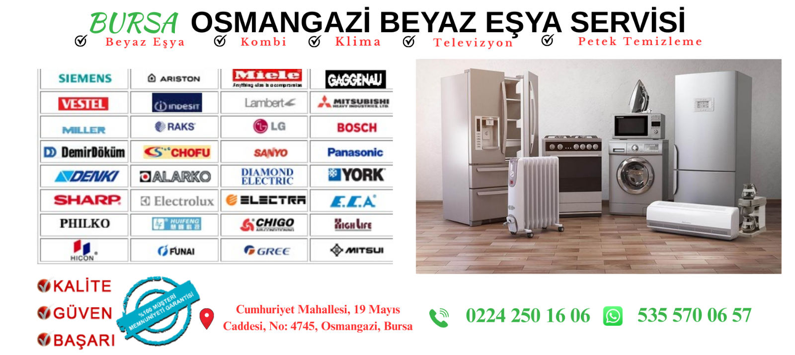 OSMANGAZİ  Beyaz Eşya Servisi